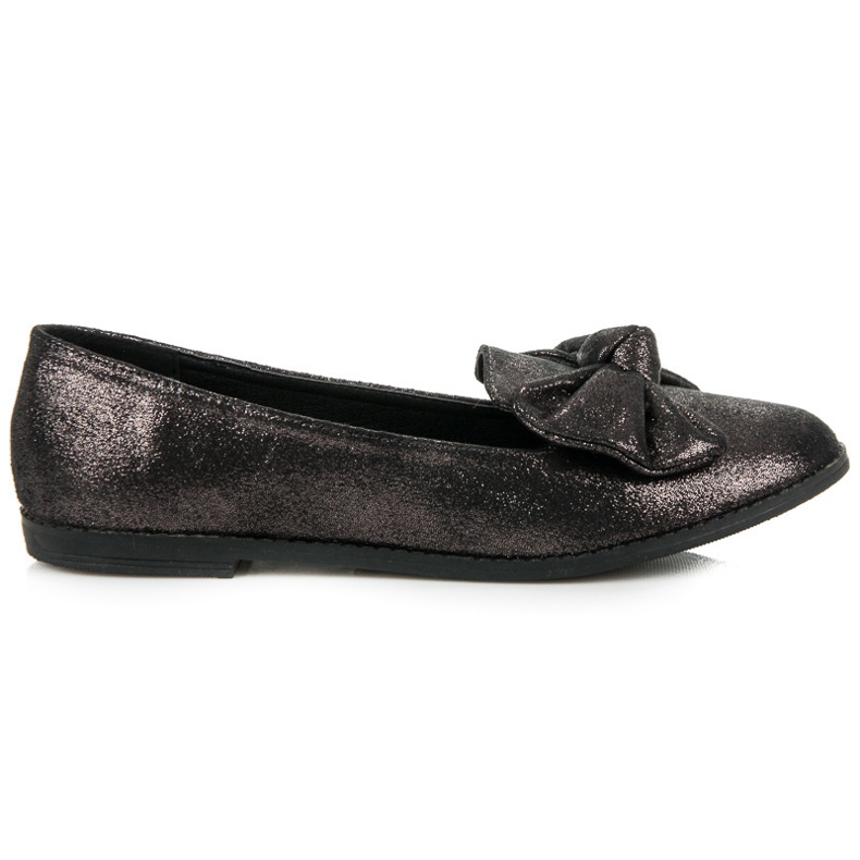 Bestelle Ballerina med rosett grå