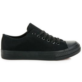 Kayla Svarta sneakers med bindning