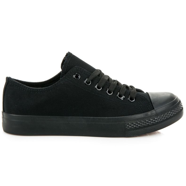 Kayla Svarta sneakers med bindning