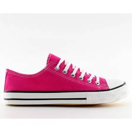 Klassiska sneakers för kvinnor fuchsia fuschia rosa