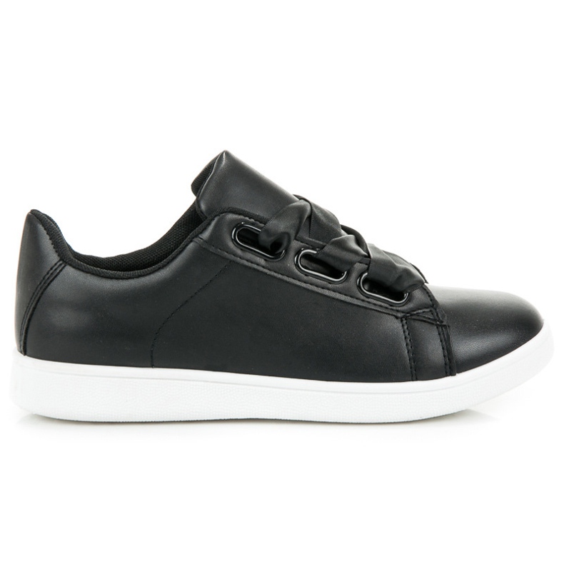 Svarta Sneakers Med Ett Band