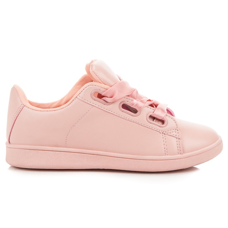 Rosa sneakers med ett band