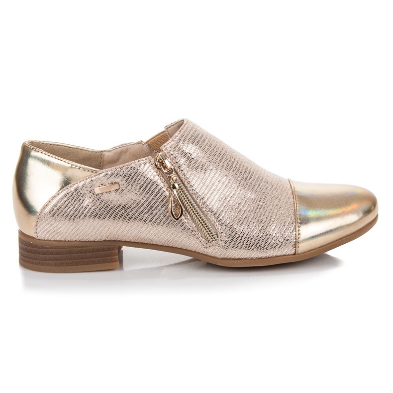 W. Potocki Skor med ormtryck i guld gyllene