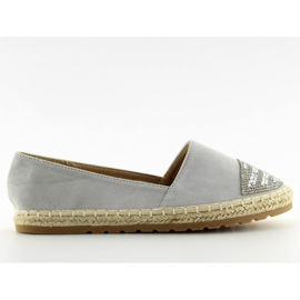 Grå espadrillor för dam H8-102 silver