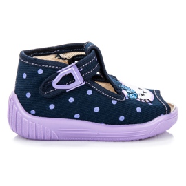 Reweks Tofflor med öppen tå blå