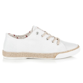 Kylie espadrillor med snörning vit