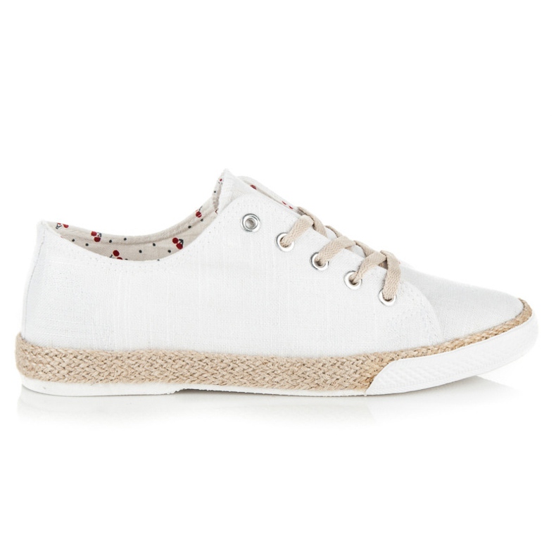 Kylie espadrillor med snörning vit