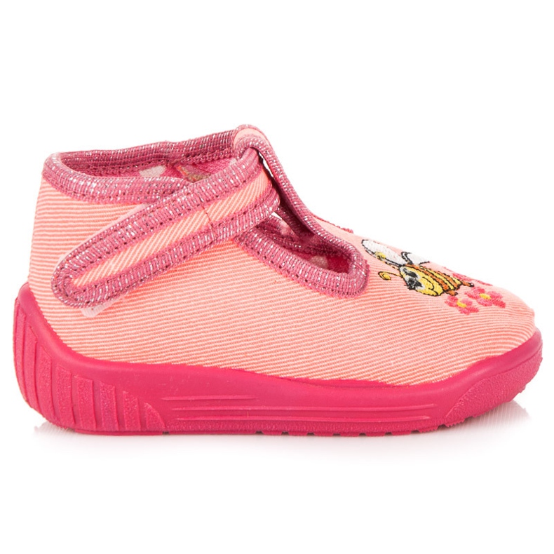 Reweks Tofflor på kardborre för förskola orange