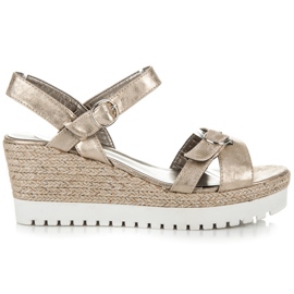 Kylie Gyllene espadrillesandaler
