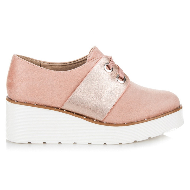 Seastar Knyt brogues på plattformen rosa