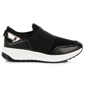 Slip-on sportskor svart