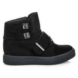 Seastar Wedge Sneakers i mocka svart