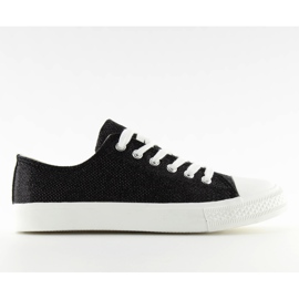 Svarta kvinnors sneakers T-1717 Black