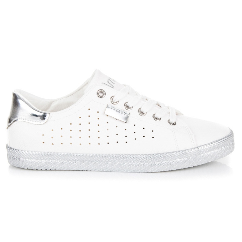 L&H Genombrutna sneakers vit