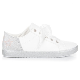 L&H Sneakers bundna med ett band vit