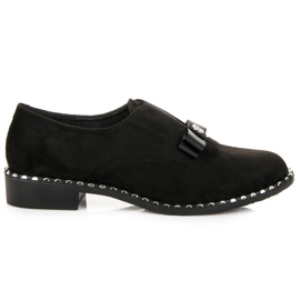 Vices Brogues i mocka med rosett svart