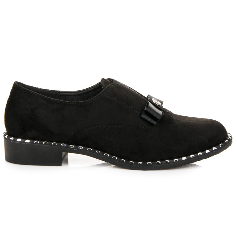 Vices Brogues i mocka med rosett svart