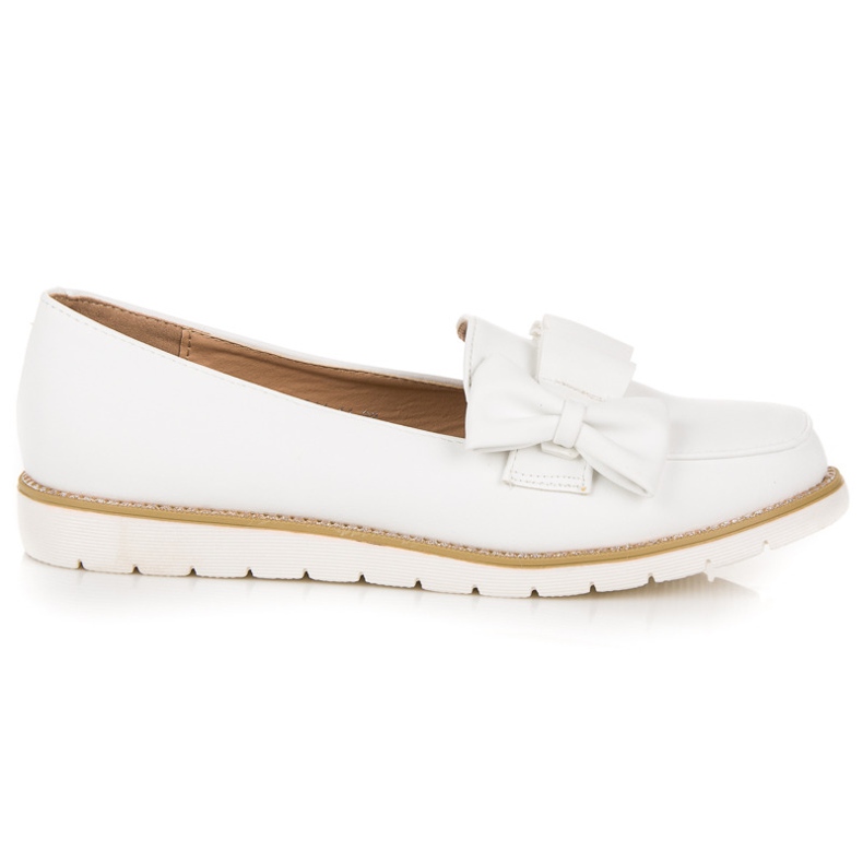 Vices Låga skor med rosett vit
