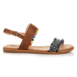 Kylie Platta sandaler med spänne mångfärgad