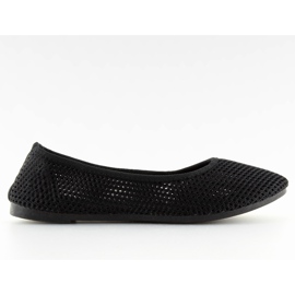 Svarta mesh ballerinas JX56 svart