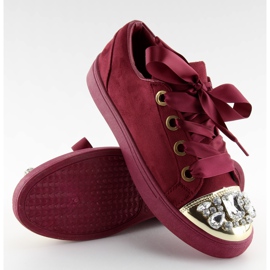 Sneakers With Stones Burgundy 6192 Red mångfärgad