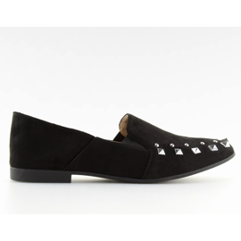 Svarta loafers lordsy med dubbar 1415 Svart