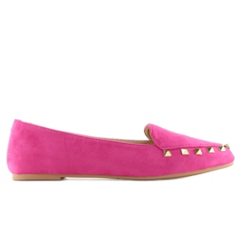 Loafers damer med dubbar Fuchsia 1388 rosa