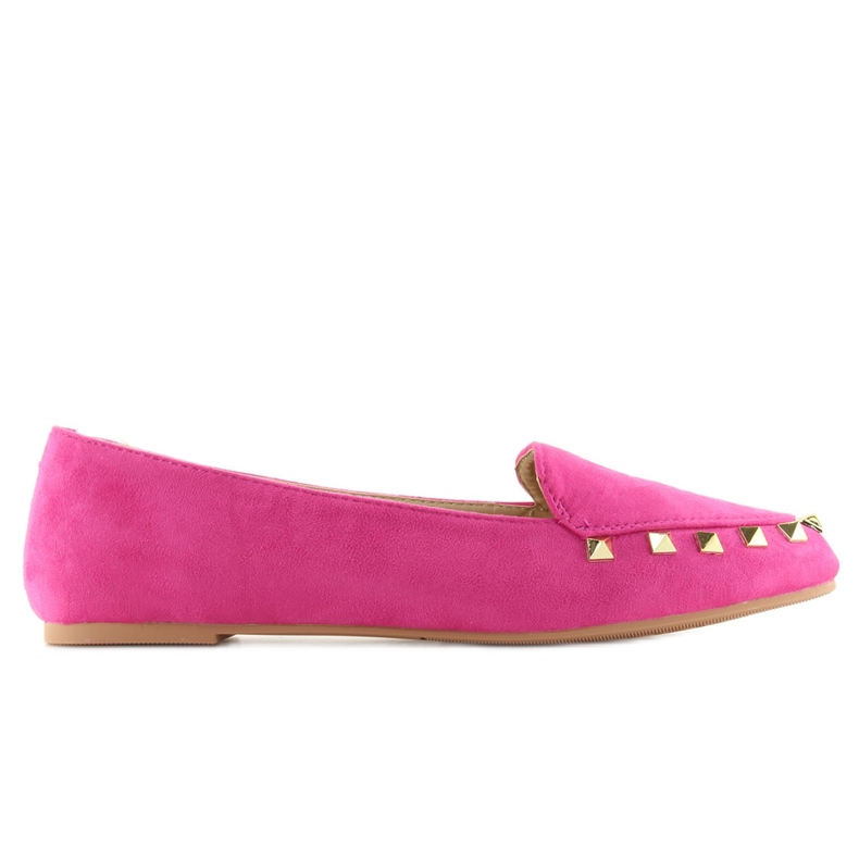 Loafers damer med dubbar Fuchsia 1388 rosa