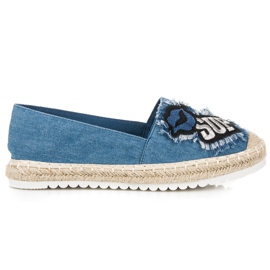 Espadrillos med plåster blå