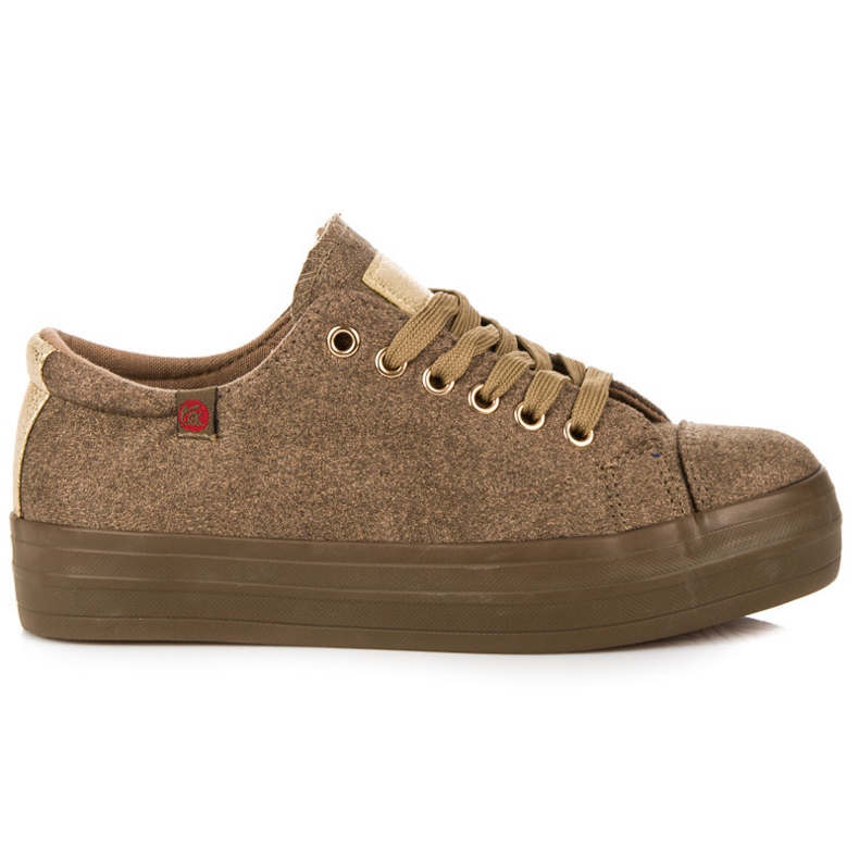 Tony Veloursneakers På Plattformen grön