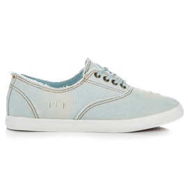 Seastar Denimsneakers med snörning blå