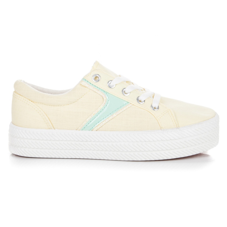 Kylie Sneakers på plattformen gul