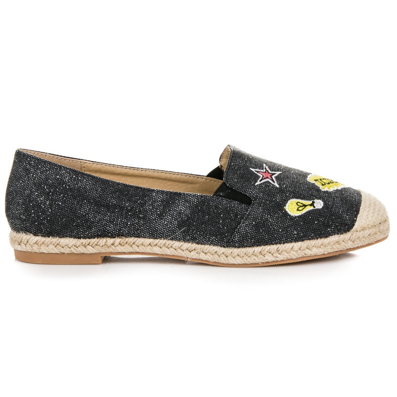 Seastar Espadrillos med plåster svart