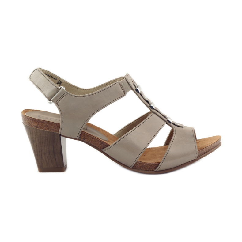 Caprice sandaler damskor med kardborreband 28309 brun mångfärgad