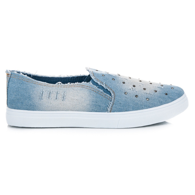 Bella Paris Slip on jeansskor blå