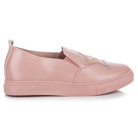 Rosa Slipons Med En Stjärna