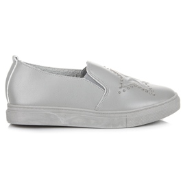 Gråa Slipons Med En Stjärna