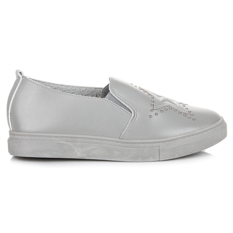 Gråa Slipons Med En Stjärna