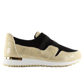 Svarta damsportskor KB-060 SVART / GULD