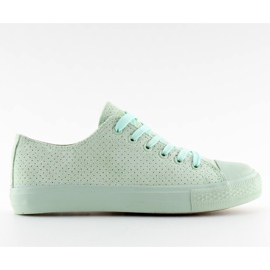 Gröna G-94 Gröna damsneakers i mocka