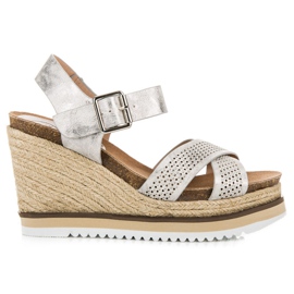 Kylie Sandaler med kil grå