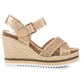 Kylie Sandaler med kil gul