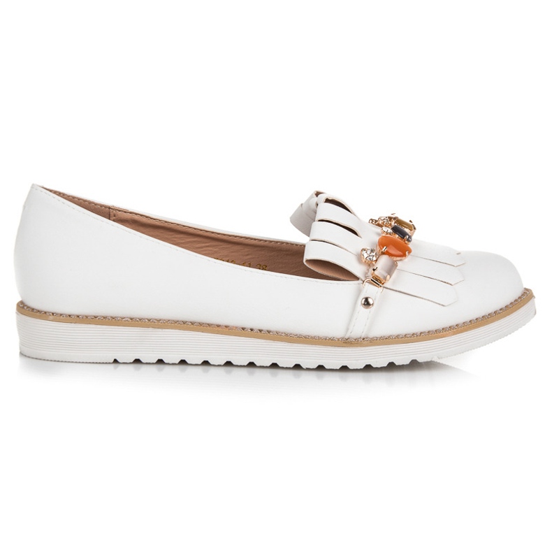 Vices Loafers med pärlor vit