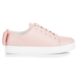 Vices Bundna Sneakers Med En Rosett rosa