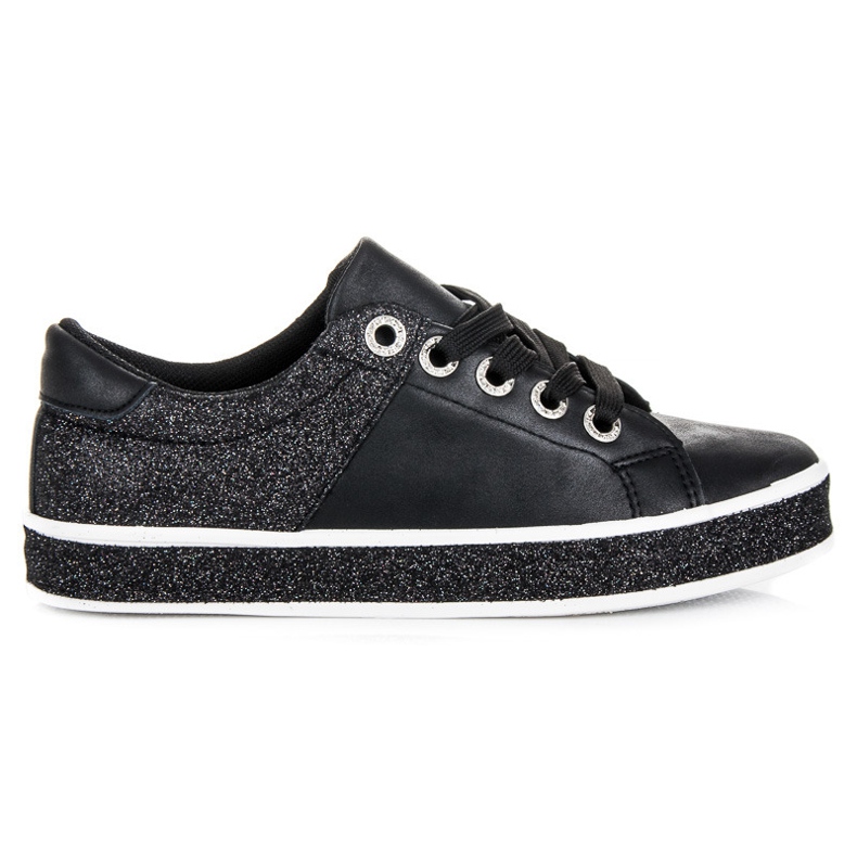 Seastar Svarta sneakers med bindning