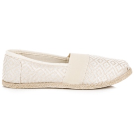Beige espadrillor med mönster