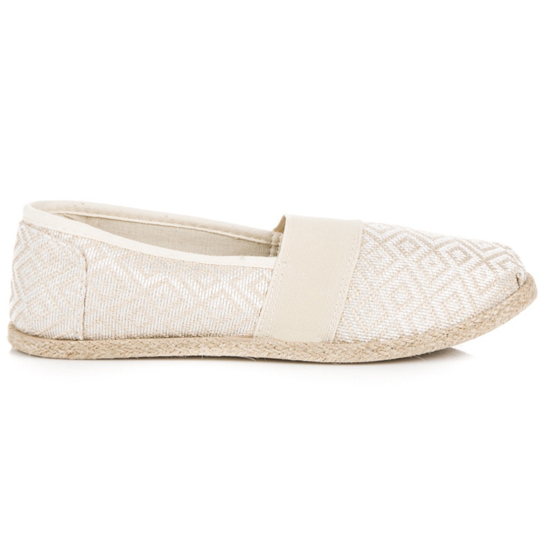 Beige espadrillor med mönster