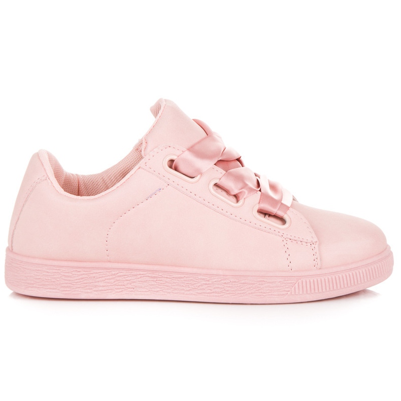 Snygga sneakers med ett band rosa