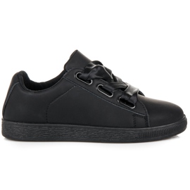 Snygga sneakers med ett band svart