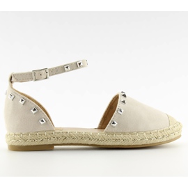 Espadrillor med nitar beige 99-26 beige
